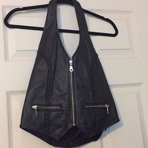 Leather vest